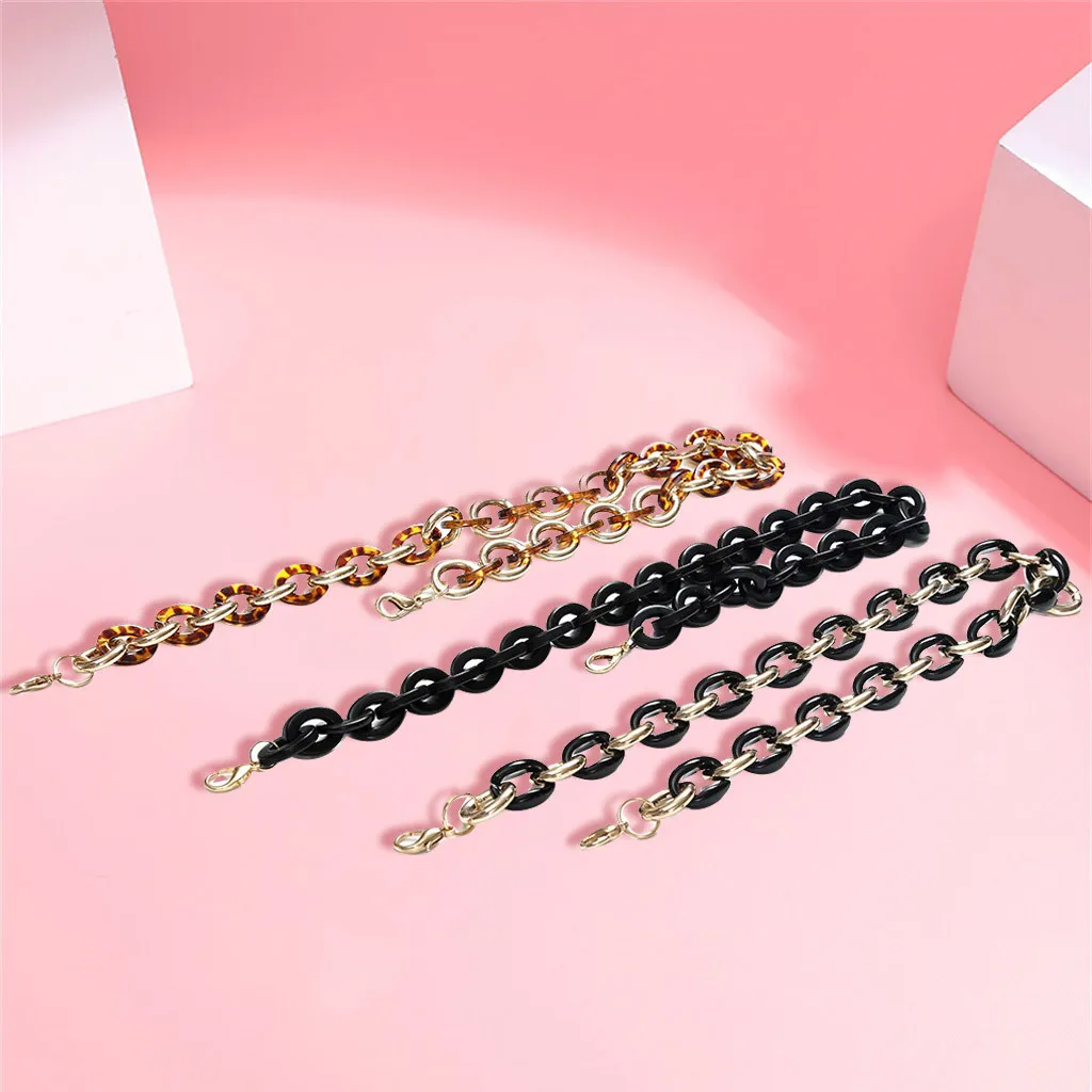 

Women Bag Accessory Chain Acrylic Short Metal Chain