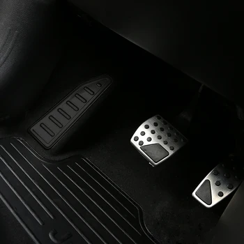 

JY Aluminum alloy + rubber Automatic Accelerator Pedal Pads Cover Kit Car Styling Accessories For Jeep Compass 2017
