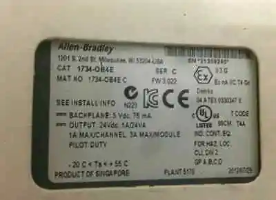 

DHL/EMS 2 Sets New AB Allen Bradley 1734-OB4E PLC Module In Box
