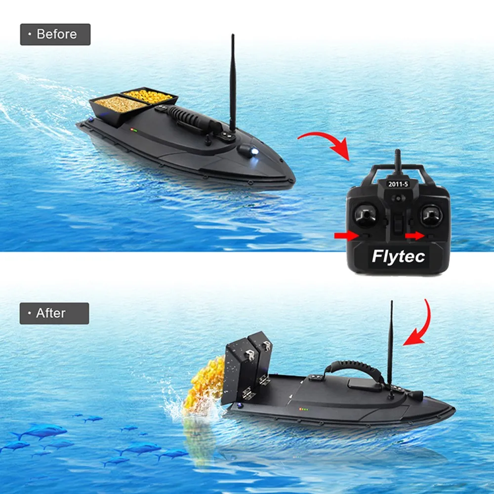 

Flytec HQ2011-5 Fish Finder Fishing Bait Boat Intelligent Remote Control Nesting Boats Locating Fish Positioning Boat