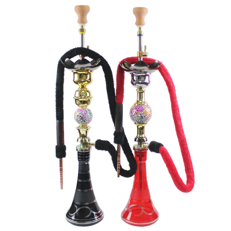 Средний Восток lotus shisha из цинкового сплава стеклянный кальян с витражом для