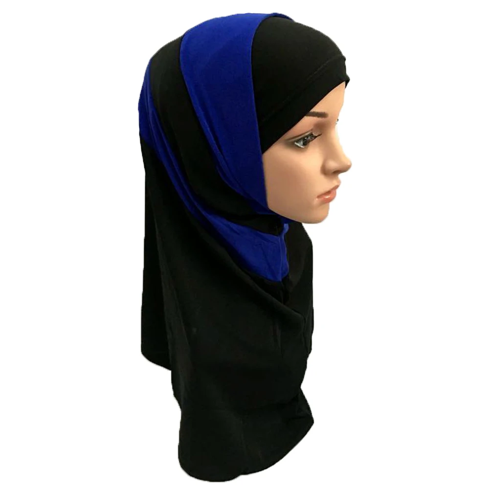 

2 Piece Patchwork Amira Hijab Muslim Hijab Islamic Scarf Arab Caps Hats Islamic Scarf