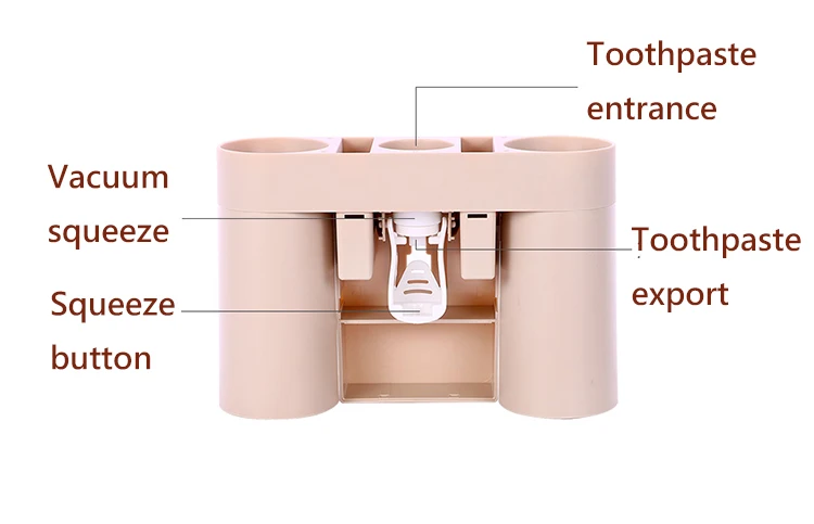 Автоматический диспенсер для зубной пасты пыленепроницаемый держатель для зубной щетки подставка для настенного монтажа аксессуары для ванной комнаты Комплект для зубной пасты зуб