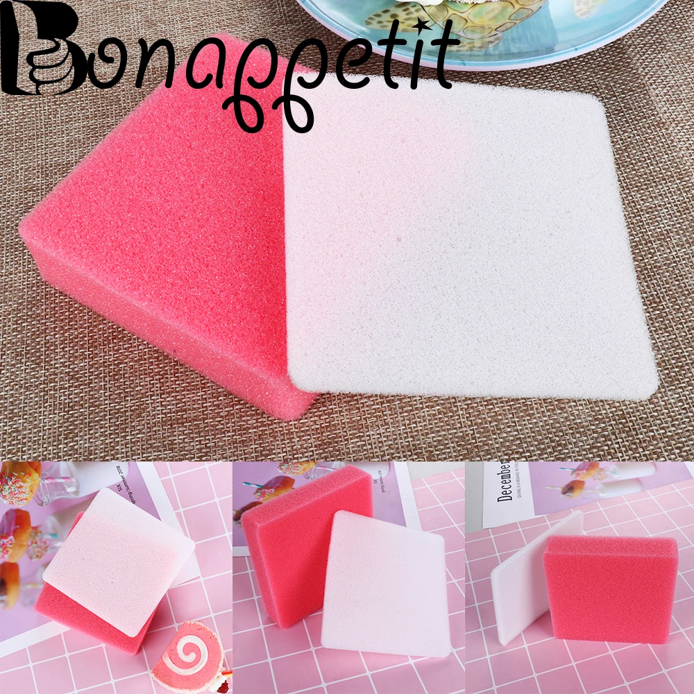 

2PCS/Set Square Colorful Fondant Dry Cake Mold Sugar Tray Placed Mold Foam Sponge Pads Flower DIY Cake Modeling Mats