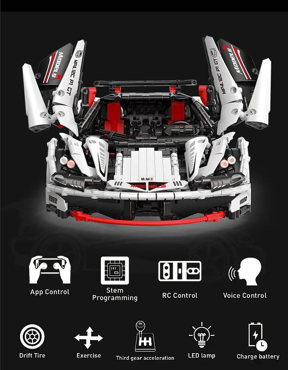 Technic 1928 шт. двигатель RC версия приложения Голосовое управление СВЕТОДИОДНЫЙ фонарь скоростной гонщик автомобиля Кирпичи Строительные блоки игрушки Совместимые наборы