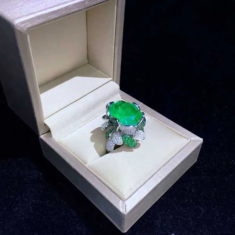 Местное фокусное нежное цветочное дизайнерское супер блестящее модное кольцо