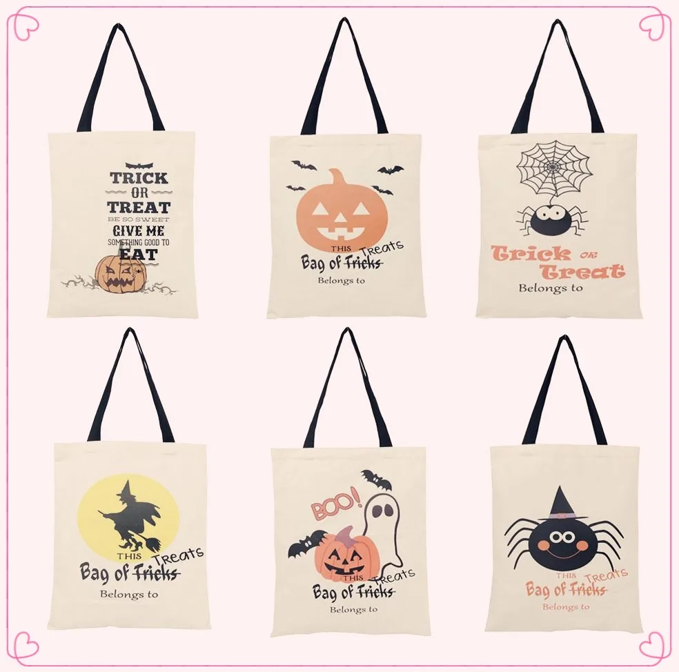 Wholesale Halloween Pumpkin Bag 50pcs/lot Halloween Tote Candy Bag 6