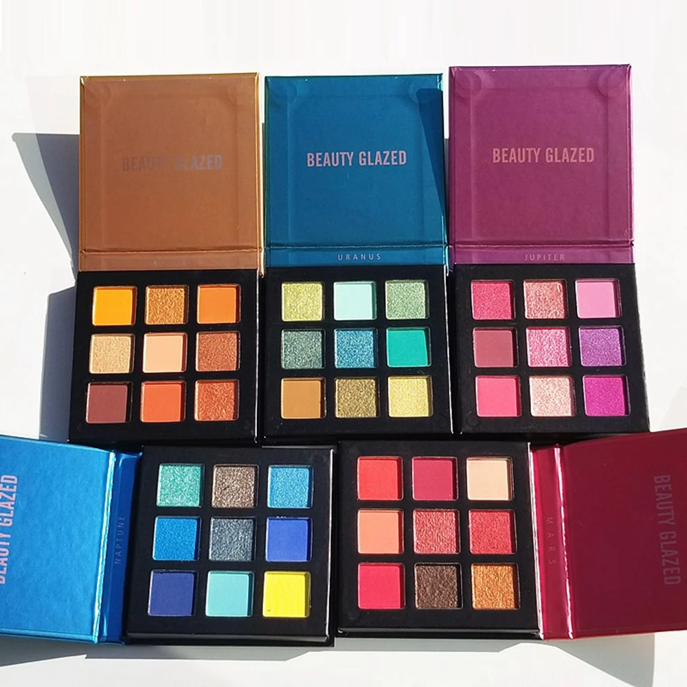 Лидер продаж палитра для макияжа Beauty Glazed 9 цветов 5 стилей тени Блестящий Матовый