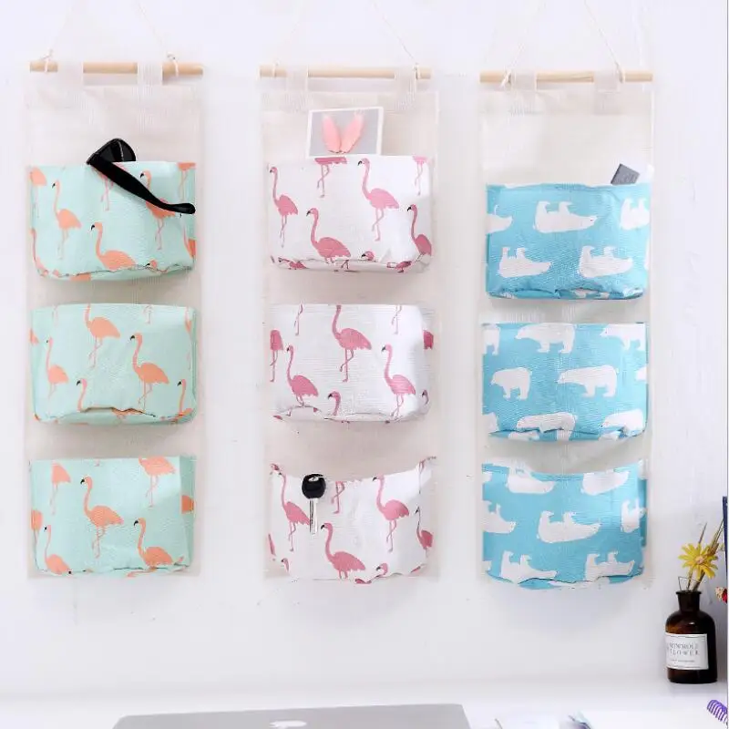 

2018 Simple household items storage Scissor bag Hanging multi-layer hanging bag Cloth door behind debris storage bag CZ138A