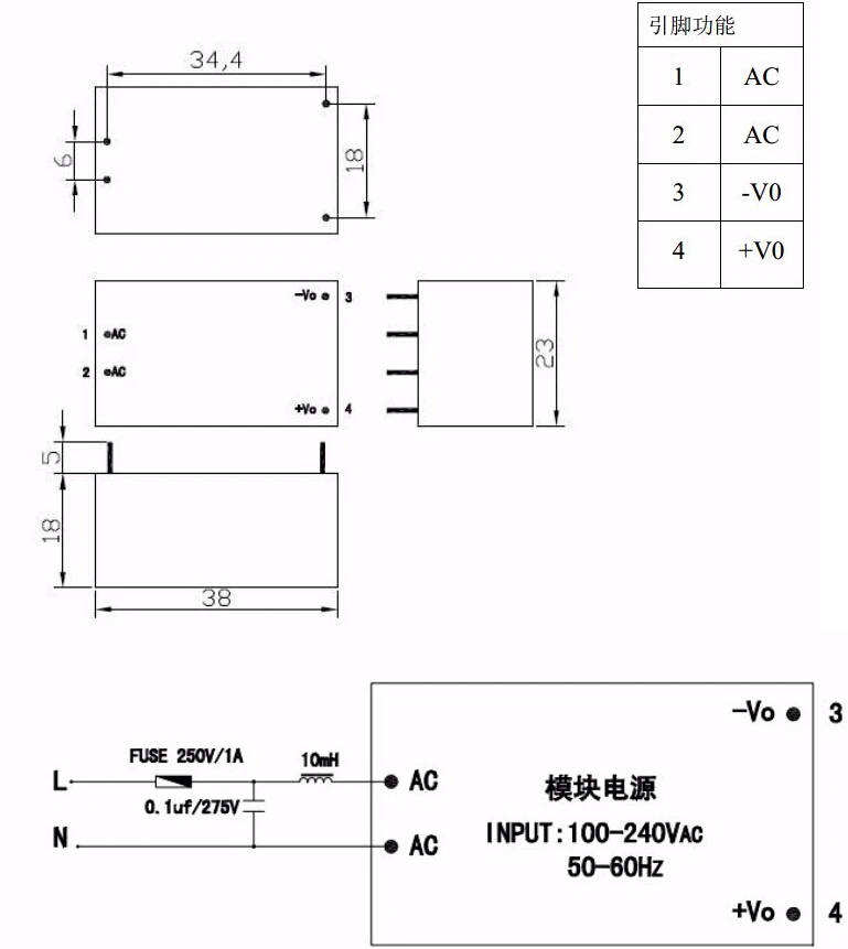 Партия из 2 предметов 220v 5 V/1A AC DC изолированный импульсный понижающий модуль питания преобразователь переменного тока в постоянный