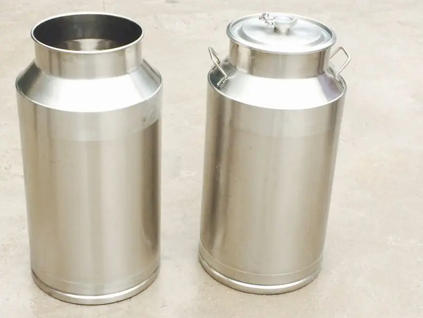 stainless steel grain storage container steel milk container with clamp