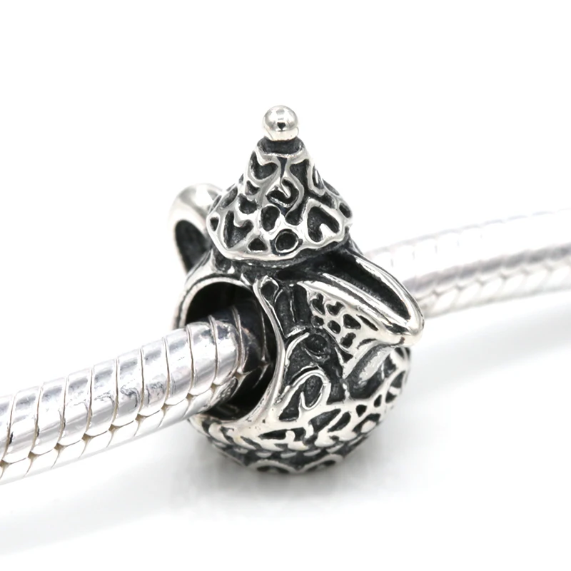 925 Sterling Silver Teapot Charm Bead Fits European Bracelets DIY Original Jewelry Wholesale | Украшения и аксессуары