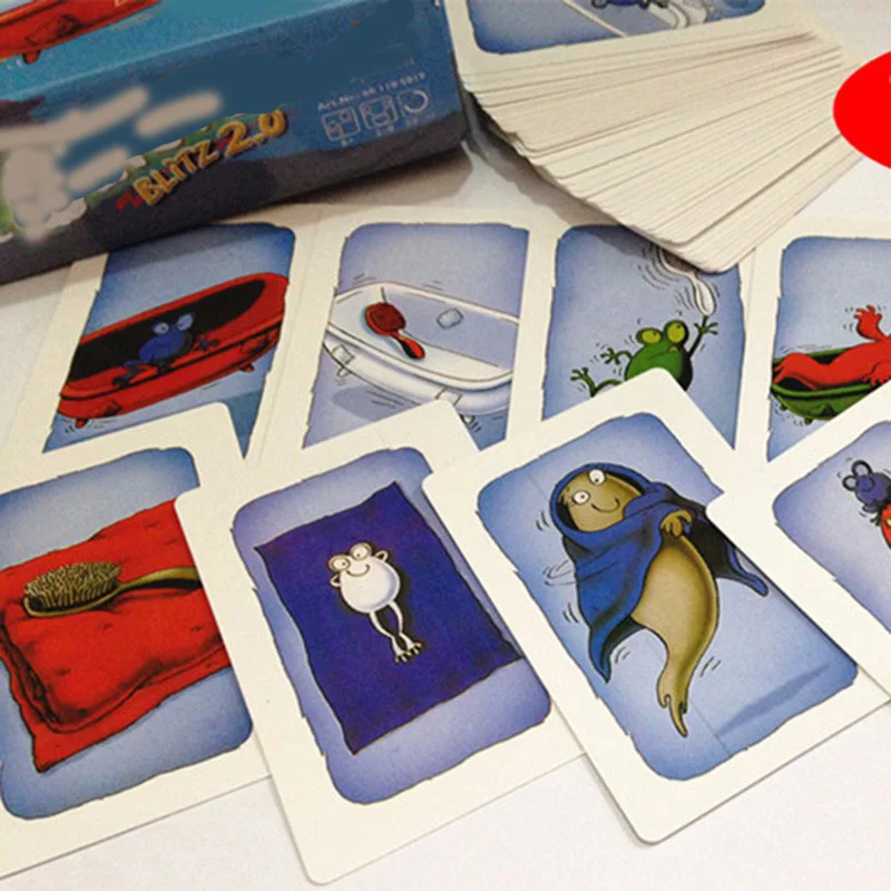 Board games card games for Blitz2.0 with English Instructions Geistesblitz game table for Party family as gift