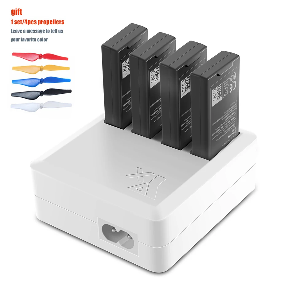 TELLO Charger 4in1 Multi Battery Charging Hub for DJI TELLO 1100mAh Drone Intelligent Flight Battery Quick Charging US/EU Plug TELLO Charger 4in1 Multi Battery Charging Hub for DJI TELLO 1100mAh Drone Intelligent Flight Battery Quick Charging US/EU Plug
