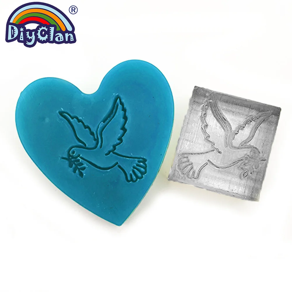 

Acrylic Peace dove olive branch pattern Handmade soap stamp chapter mini DIY patterns resin chapter stamps Z0020XN