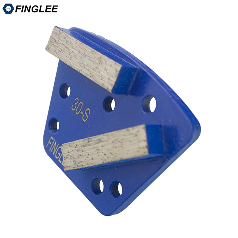 FINGLEE Grit16/30 трапециевидная алмаз бетонный пол шлифования обувь полировки двойной крючок Сегмент 6 отверстия резьба M6