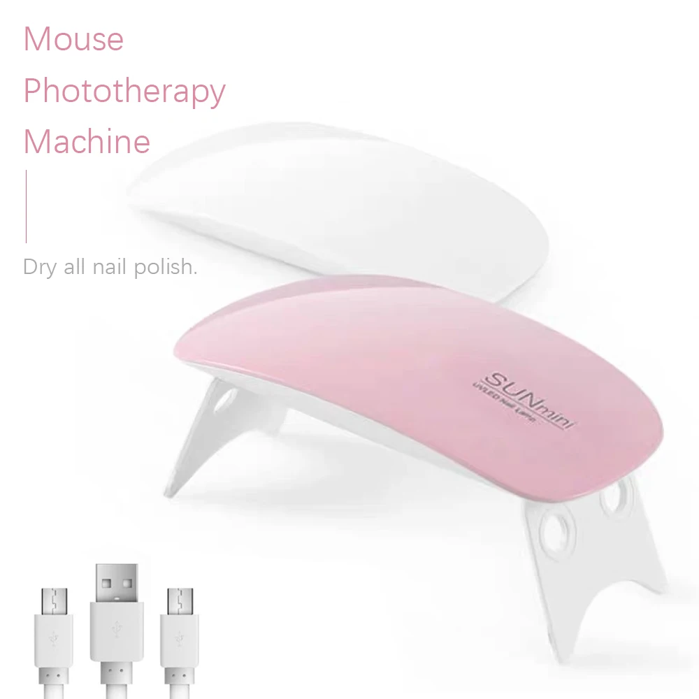 

ZWTale 6w UV LED Lamp Nail Dryer Mouse Shape Portable USB Cable For Home Use Gel Nail Polish Dryers Mini USB Lamp