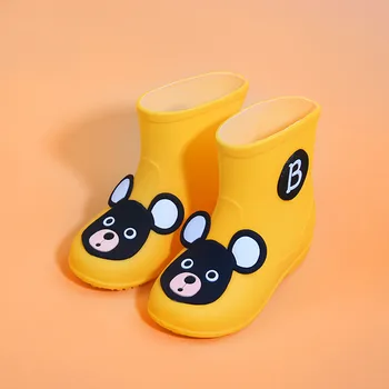 

NEW Kids Shoes Classic Boys Girls PVC Rubber Rainboots Baby Cartoon Mouse Candy Colors Water Shoes Children Waterproof Rain Boot
