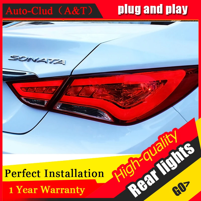 

Auto Clud Car Styling for Hyundai Sonata Taillights 2014-2015 Sonata GLK LED LED Tail Lamp Rear Lamp DRL+Brake+Park+Signal led l