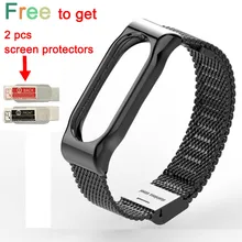 Сменный ремешок из нержавеющей стали для Xiaomi mi Band 2 умный Браслет умные аксессуары для mi band 2 наручный ремень для mi band 2