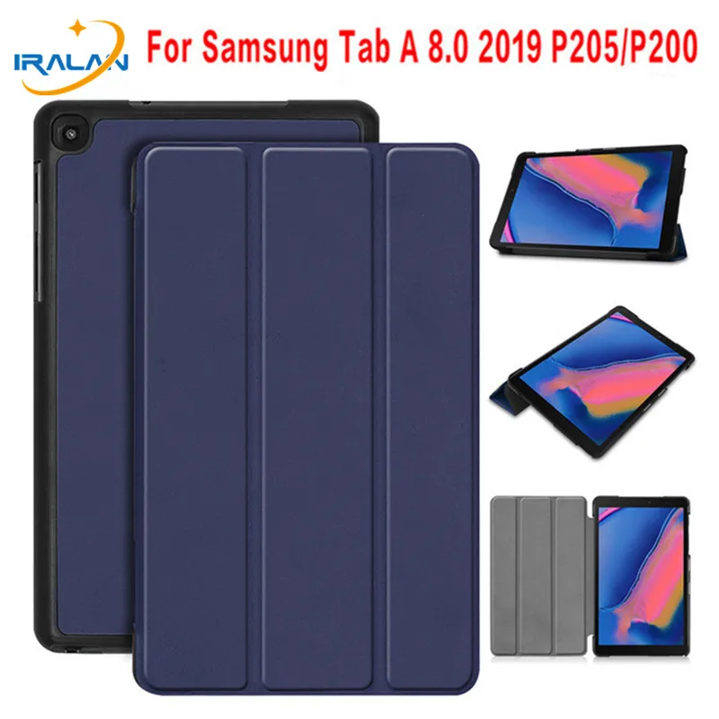 Ультратонкий Магнитный чехол для Samsung Galaxy Tab A 8 0 2019 S-Pen SM-P200 SM-P205 3 складывающихся