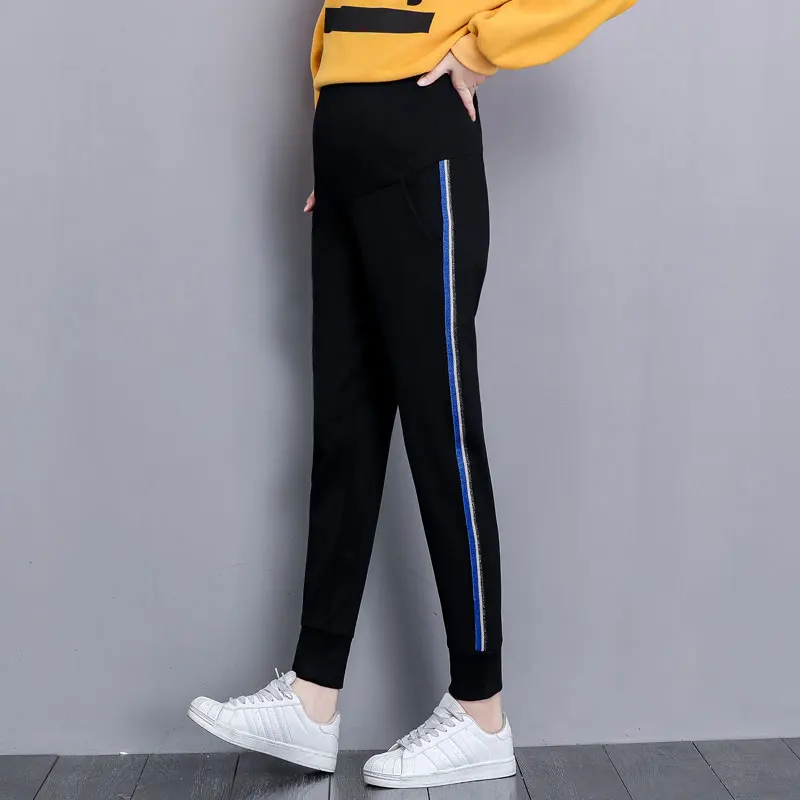 

197# Elastic Waist Adjustable Belly Maternity Harem Pants Spring Spring Slim Casual Pants Clothes for Pregnant Women Pregnancy