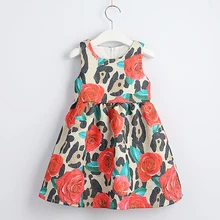 Beenira/ г.; Летнее Детское платье принцессы в европейском и американском стиле с короткими рукавами и цветочным узором; Одежда для девочек; платья