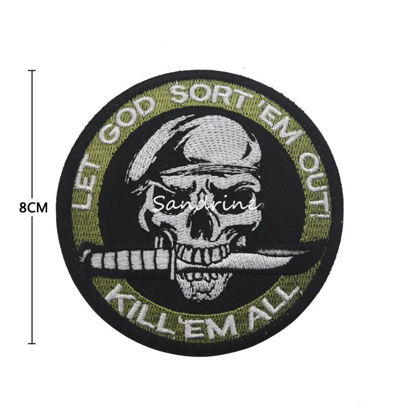 Kill'em all let god sort'em out patch тактические заплатки армейские нашивки с вышивкой|embroidery