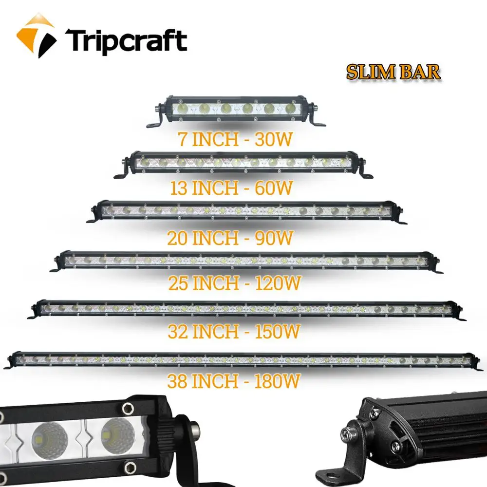 

CAR LIGHT BAR 12v 24v LED worklights combo headlight 7" 13" 20" 25" 32" 38" slim auto driving lamp for offroad truck 4x4 SUV ATV