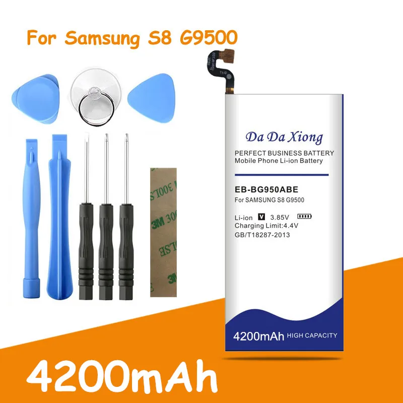 Батарея 4200 мА/ч, EB-BG950ABE Батарея для samsung Galaxy S8 SM-G9508 G9508 G9500 G950U G950F G950A G950T G950V G950S SM-G G9500