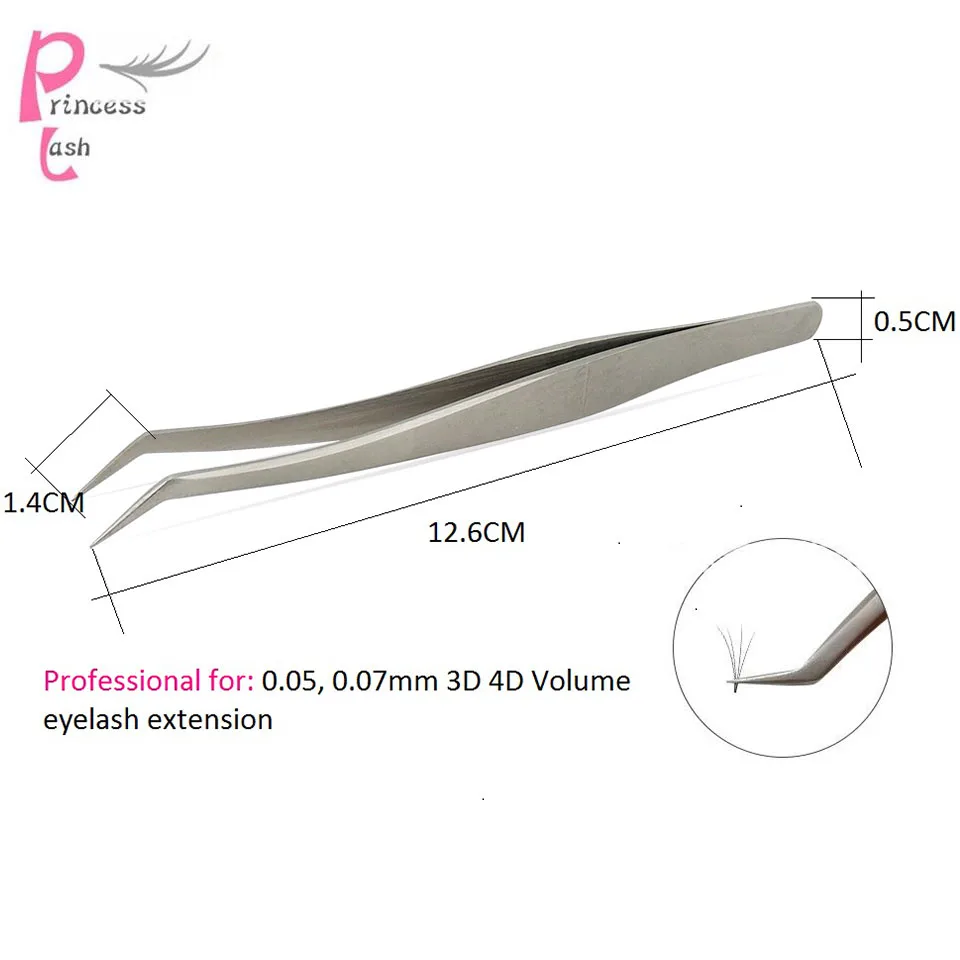 Высокое качество нержавеющей стали анти-статический Пинцет профессии наращивание ресниц пинцет Макияж Инструменты