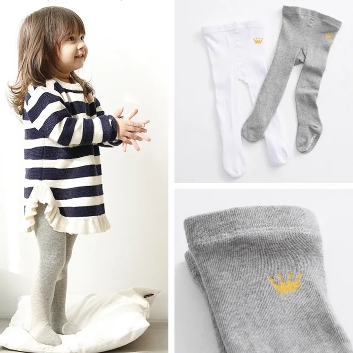 Crown Baby Girl tights Cotton newborn baby girls pantyhose kids toddler