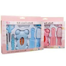 8 шт./компл. для новорожденных детей ножницы для ногтей термометр в форме лягушки Детские Маникюрные ножницы Расческа Для Волос Уход за ребенком Безопасный Набор инструментов для здоровья