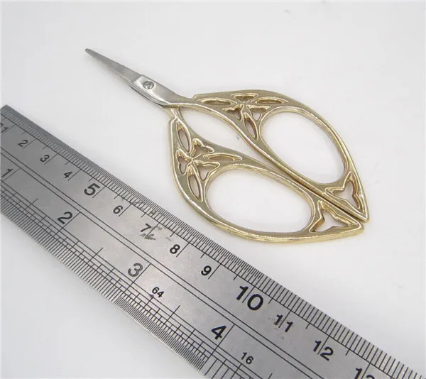 ZAKKA Leaf инструмент из нержавеющей стали, вышивка крестиком, Ретро Классический швейный ручной работы, сделай сам, винтажный портной, европейские ножницы, старинные изделия и народное ремесло - Цвет: Gold