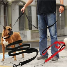 [TAILUP] 70 дюймов поводки для собак 2 ручки с мягкой толстой подкладкой большой Поводок для собаки веревка два слоя нейлон контроль безопасности для собаки CL145