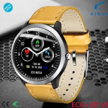 

Kinyo ECG Smartwatch Men Smart Watch support Electrocardiogram Measurement 3D UI Multisport Fitness Tracker Stainless Steel