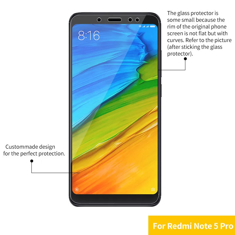 Стекло 9 H закаленное для Xiaomi Redmi 5 плюс Note5 4X6 6A Защитная крышка пленка xiaomi 6 Pro