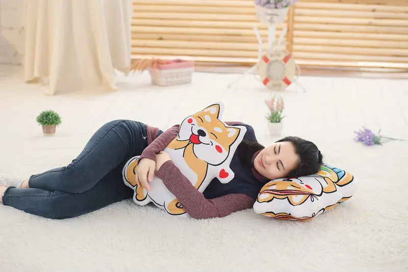50 см стиль Китайский Зодиак собака Желтые Плюшевые игрушки собака подушка мягкая подушка Рождественский подарок для ребенка Сиба игрушка Сиба-ину