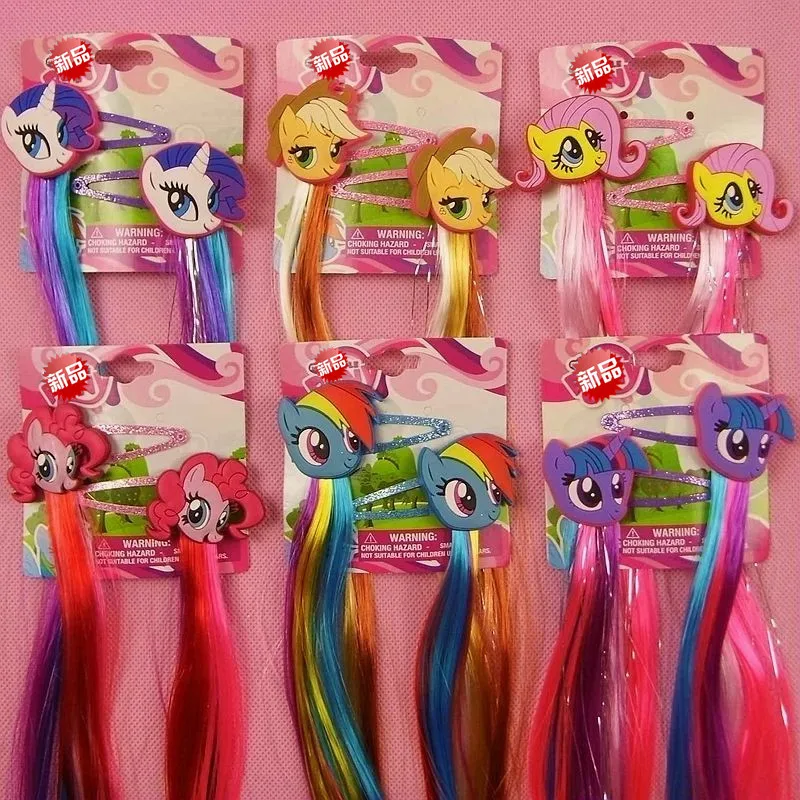 

2PCS Lovely New Horse Girls Hair Accessories My little Ponys Hair Clips Cartoon Kids Hairpins Children Hair Ornaments