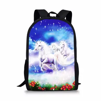 

School Bags For Girls Boys Unicorn School Bag Cartable Licorne Fille Enfants Cartables Fashion Causal Backpack Mochila Drop Ship