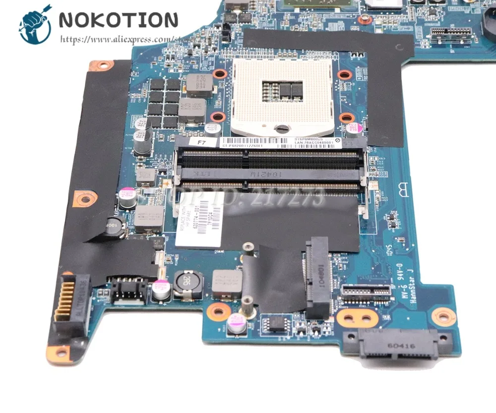 New  NOKOTION Laptop Motherboard For HP Envy 17 17-1100 620774-001 DASP8AMB6D0 MAIN BOARD HM55 HD5850 1G