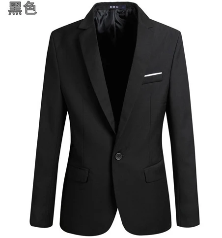 Осень новые костюмы отдыха мужчины корейской моды Тонкий маленький костюм мужской Куртки - Цвет: Черный
