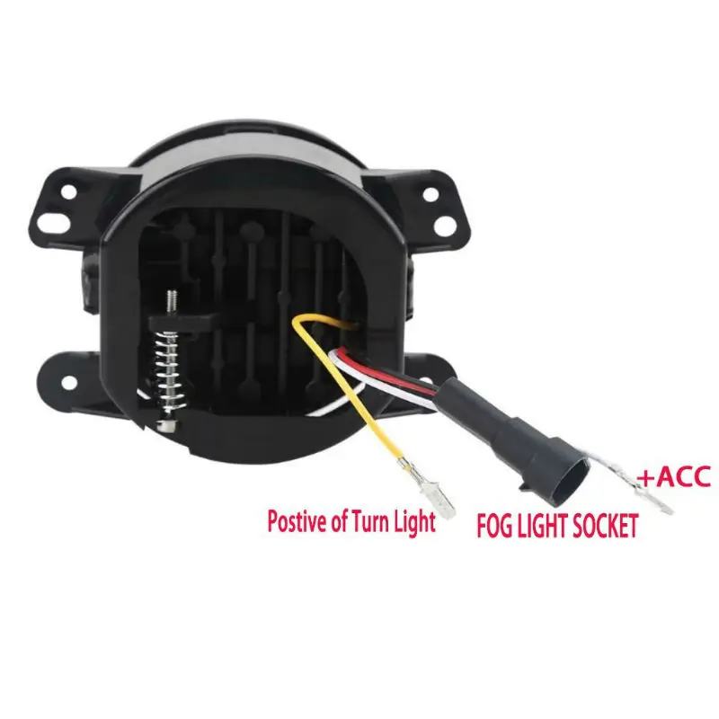 60 Вт 4 дюйма светодиодный Противотуманные фары с белым DRL Янтарный указатель поворота для Jeep Wrangler JK LJ TJ Dodge Chrysler