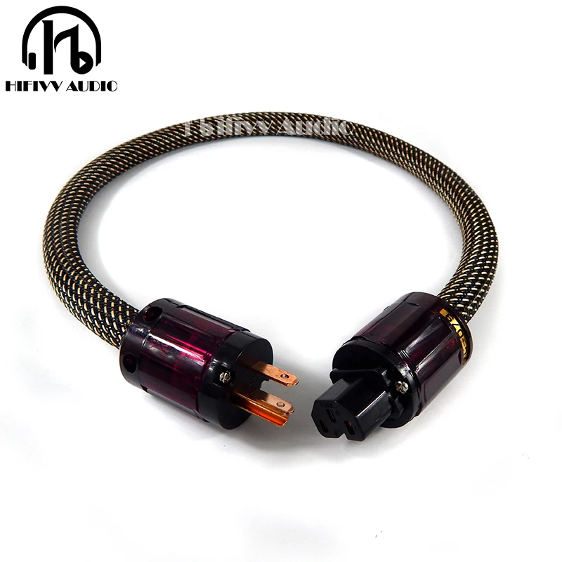 Hifivv audio power amplifier cable hifi power cable American Standard