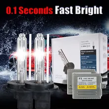 0.1 Seconds fast bright H1 xenon F3 AC12V 35W xenon lamp hid KIT H3 H1 H4 H7 H11 9005 9006 881 HID xenon light 4300k 5000k 6000k
