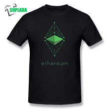 Ethereum Cryptocurrency T Shirts Crew Neck Vintage Style Tees Cotton Men 2018 Fashion Short Sleeves T-Shirts Blockchain Crypto