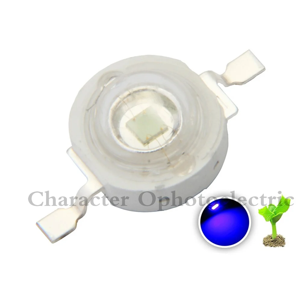

100pcs 3W LED Blue High power LED lamp royal blue 445-455nm 700mA 3.2-3.4V 50-60LM 45mil Taiwan Lamp