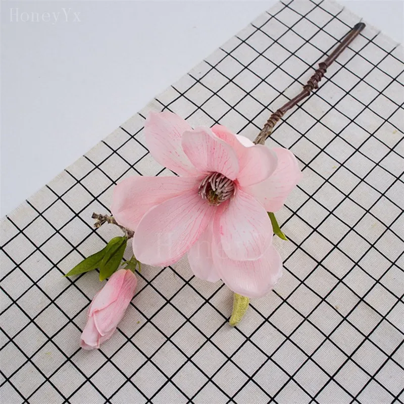 Artificial Magnolia Silk Flower Branch Fleur Artificielle Flores Arrange Table Wedding Home Decor Accessory | Дом и сад