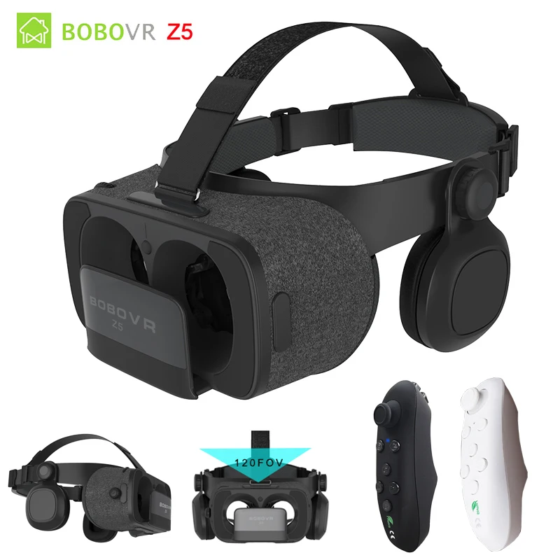 Original BOBOVR Z5 VR 3D Stereo Glasses Google Cardboard Virtual Reality VR Phone Headset Helmet Box