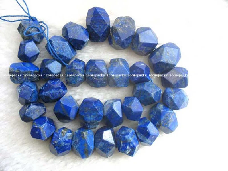 

wholesale blue Lapis Lazuli 15-20mm faceted nature 16"